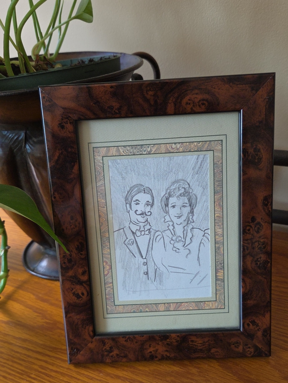 Holden Burl Wood Grain Picture Frame in Brown